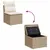 Produktbild 7 för Loungegrupp för trädgården m. dynor 11 delar beige konstrotting