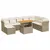 Produktbild 2 för Soffgrupp för trädgården med dynor 9 delar beige konstrotting