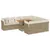 Produktbild 2 för Loungegrupp för trädgården m. dynor 11 delar beige konstrotting