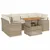 Produktbild 2 för Matgrupp för trädgården med dynor 7 delar beige konstrotting