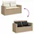 Produktbild 7 för Soffgrupp för trädgården med dynor 9 delar beige konstrotting
