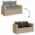 Produktbild 10 för Soffgrupp för trädgården med dynor 5 delar beige konstrotting