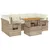 Produktbild 2 för Matgrupp för trädgården med dynor 7 delar beige konstrotting