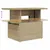 Produktbild 11 för Matgrupp för trädgården med dynor 8 delar beige konstrotting