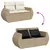 Produktbild 8 för Matgrupp för trädgården med dynor 8 delar beige konstrotting