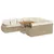 Produktbild 2 för Loungegrupp för trädgården m. dynor 11 delar beige konstrotting