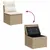 Produktbild 7 för Loungegrupp för trädgården m. dynor 11 delar beige konstrotting