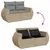 Produktbild 9 för Loungegrupp för trädgården m. dynor 11 delar beige konstrotting