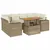 Produktbild 2 för Matgrupp för trädgården med dynor 7 delar beige konstrotting