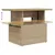 Produktbild 10 för Matgrupp för trädgården med dynor 8 delar beige konstrotting