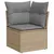 Produktbild 4 för Matgrupp för trädgården med dynor 8 delar beige konstrotting
