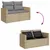 Produktbild 7 för Soffgrupp för trädgården med dynor 6 delar beige konstrotting